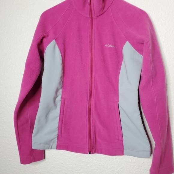 Columbia Fleece Full Zip Jacket in Pink & Gray - Picture 3 of 7